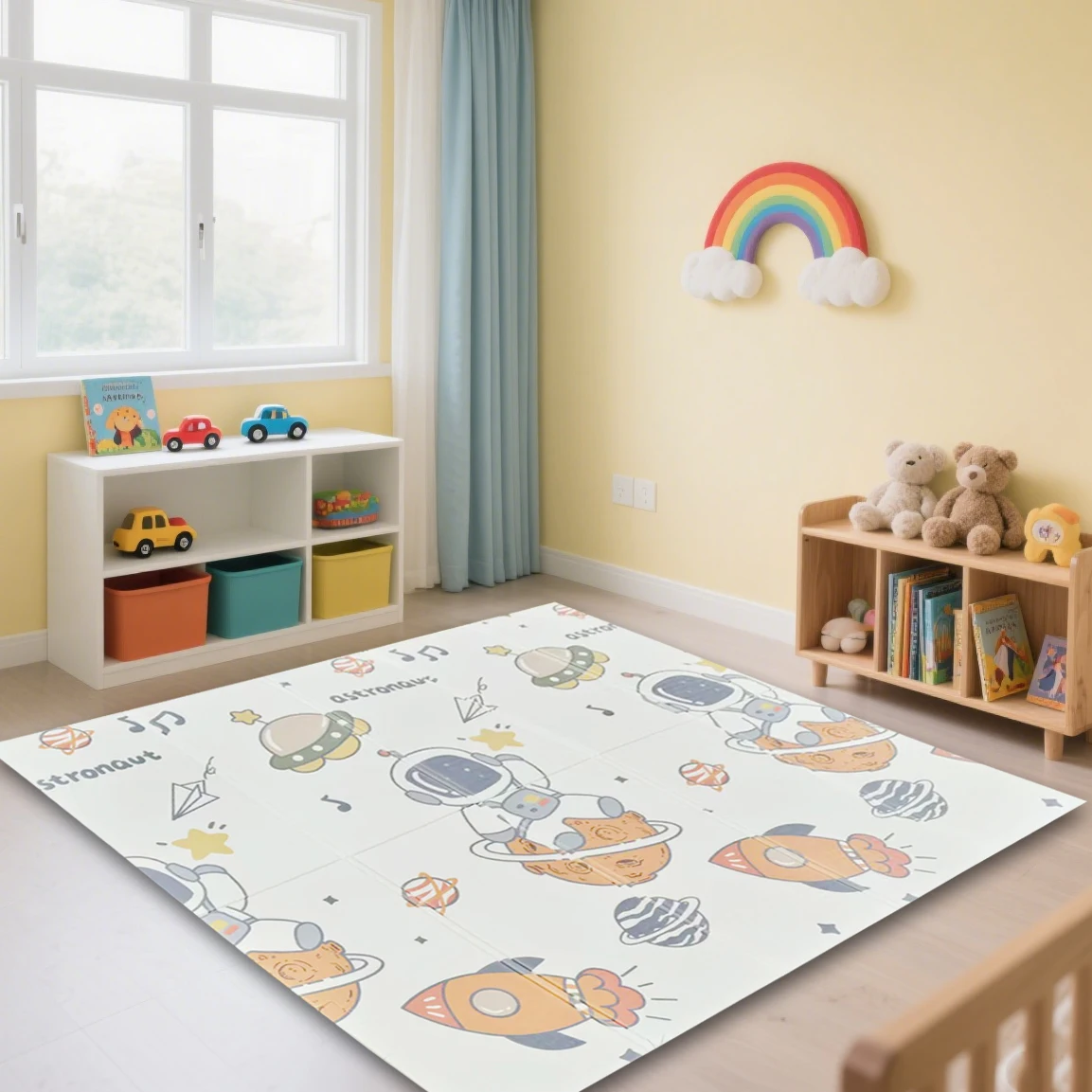 1pc Thickened Baby Play Mat, Knee Protection, Double-Sided Cute Astronaut Cartoon, For Living Room & Bedroom Baby Crawling
1pc Thickened Baby Play Mat, Knee Protection, Double-Sided Cute Astronaut Cartoon, For Living Room & Bedroom Baby Crawling