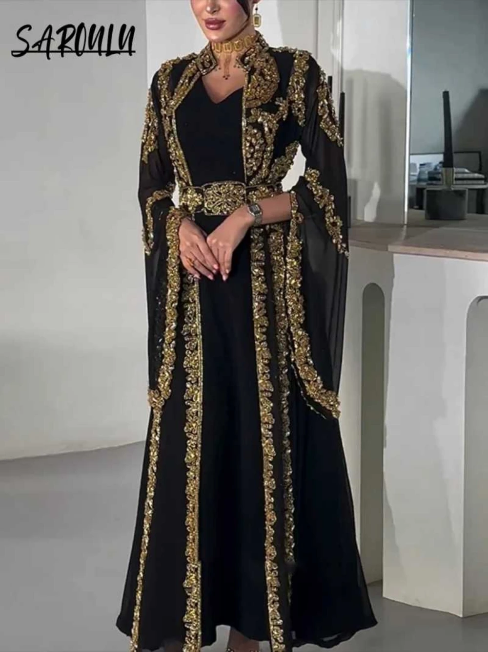 Chic Two Pieces Women Evening Dress New Elegant Sequined Celebrity Prom Gown Kaftan A Line Customized Dresses Robe De Mariée
Chic Two Pieces Women Evening Dress New Elegant Sequined Celebrity Prom Gown Kaftan A Line Customized Dresses Robe De Mariée