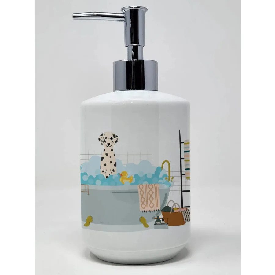 Dalmatian in Bathtub Ceramic Soap Dispenser Hand Soap Dispenser Pump Bottles for Bathroom Kitchen Empty Refillable Liquid Soap
Dalmatian in Bathtub Ceramic Soap Dispenser Hand Soap Dispenser Pump Bottles for Bathroom Kitchen Empty Refillable Liquid Soap