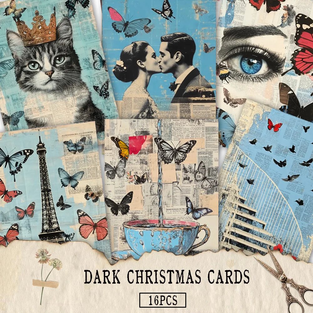 16pcs, vintage collage postcards, New Year gifts, Christmas gifts, living room decoration, bedroom decoration,high-quality cards
16pcs, vintage collage postcards, New Year gifts, Christmas gifts, living room decoration, bedroom decoration,high-quality cards
