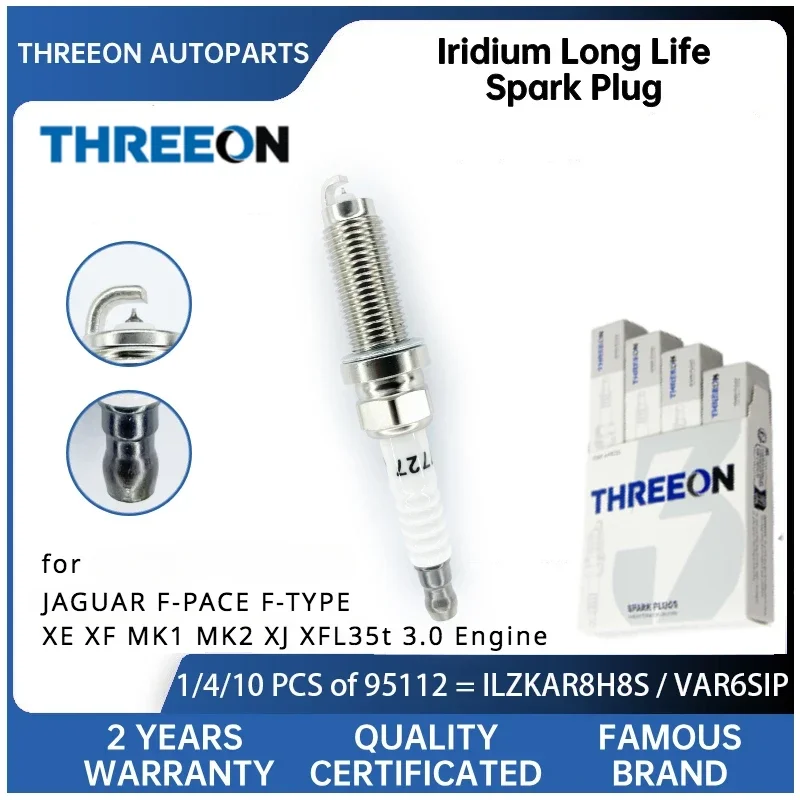 KIRSTEN Iridium Spark Plug for JAGUAR F-PACE F-TYPE XE XF MK1 MK2 XJ XFL35t 3.0 Engine ILZKAR8H8S C2Z28434 JDE38685 LR091617 
KIRSTEN Iridium Spark Plug for JAGUAR F-PACE F-TYPE XE XF MK1 MK2 XJ XFL35t 3.0 Engine ILZKAR8H8S C2Z28434 JDE38685 LR091617