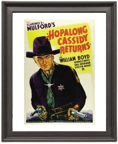 Framed Poster Hopalong Cassidy Returns Picture Frame 16x12 inches Photo Paper Print
Framed Poster Hopalong Cassidy Returns Picture Frame 16x12 inches Photo Paper Print