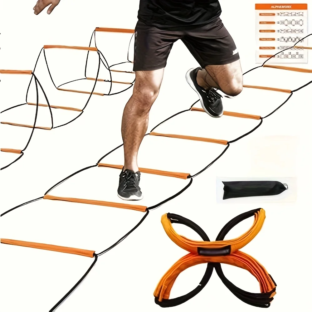 1pack 8 grids Multifunctional Agility Ladder for Soccer Training Orange Speed Training Equipment with Coordinated Footwork Drill
1pack 8 grids Multifunctional Agility Ladder for Soccer Training Orange Speed Training Equipment with Coordinated Footwork Drill