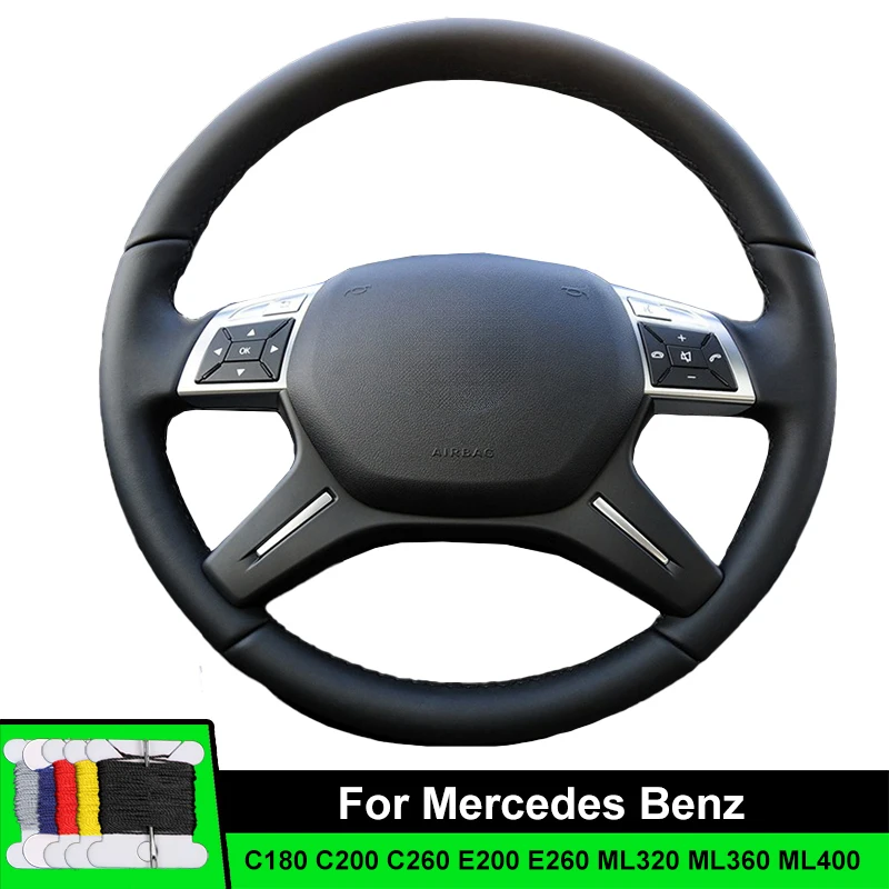 Car Steering Wheel Cover For Mercedes Benz C180 C200 C260 E200 E260 ML320 ML360 ML400 Fiber leather Accessories Steering Wrap
Car Steering Wheel Cover For Mercedes Benz C180 C200 C260 E200 E260 ML320 ML360 ML400 Fiber leather Accessories Steering Wrap