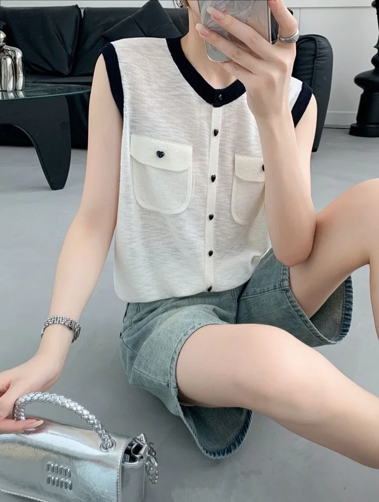 Лето 2022, новинка Faion, универсальный круглый вязаный жилет Ne Svel, свободный утягивающий повседневный топ, женская льняная верхняя одежда
Лето 2022, новинка Faion, универсальный круглый вязаный жилет Ne Svel, свободный утягивающий повседневный топ, женская льняная верхняя одежда