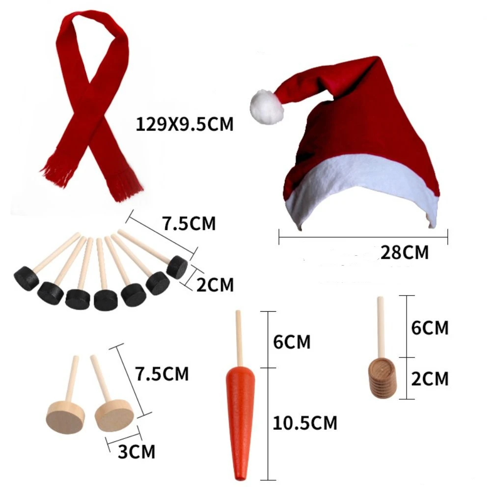 Carrot Noses Xmas Snowman Decorating Kit Scarf Hat Snowman Dressing Making Kit Dress-up Buttons Christmas Snowman Kit
Carrot Noses Xmas Snowman Decorating Kit Scarf Hat Snowman Dressing Making Kit Dress-up Buttons Christmas Snowman Kit