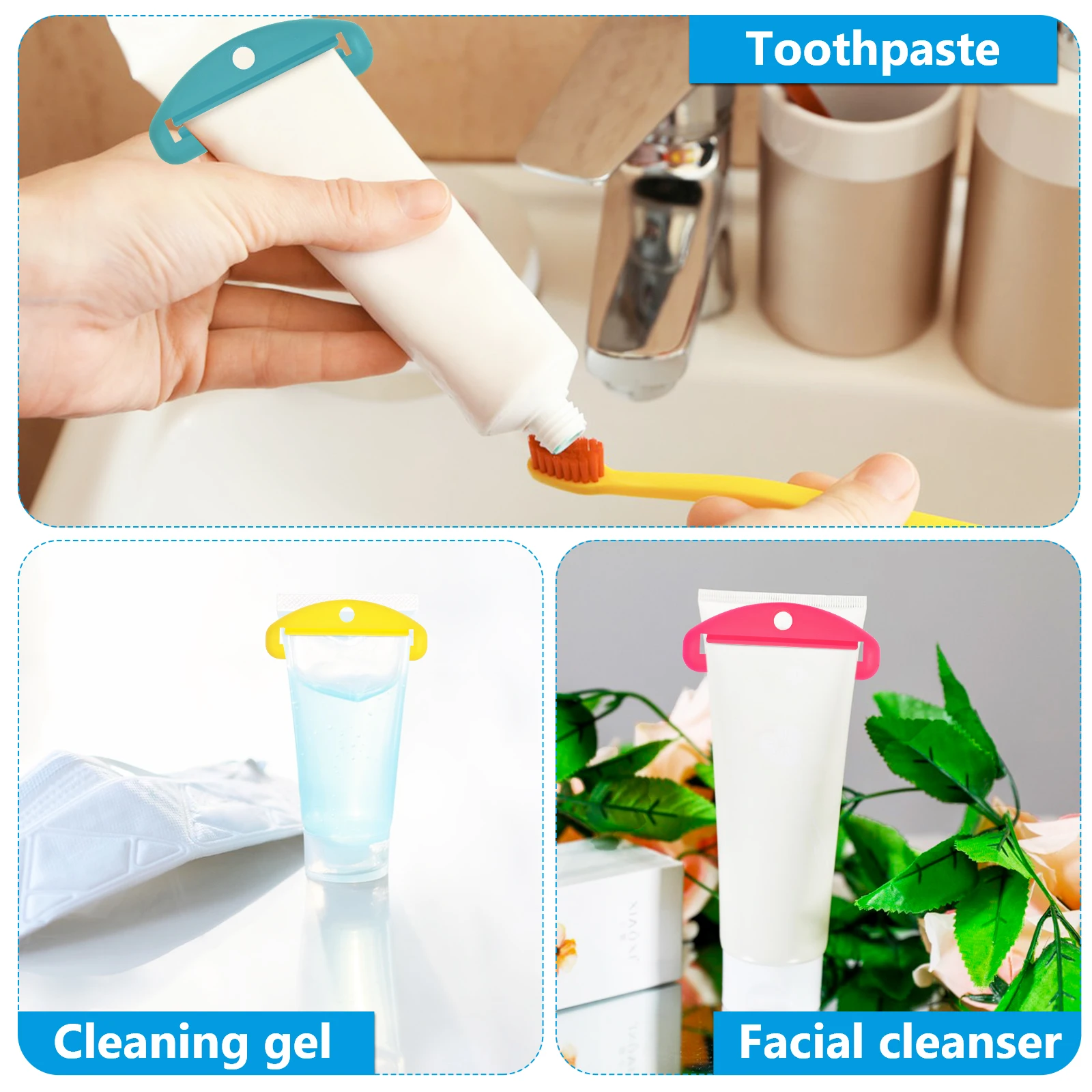 6pcs Toothpaste Dispenser Tube Tool For Face Wash Sauce Cream Tubes Manual Toothpaste Squeezer Clip Sturdy Plastic Roller
6pcs Toothpaste Dispenser Tube Tool For Face Wash Sauce Cream Tubes Manual Toothpaste Squeezer Clip Sturdy Plastic Roller