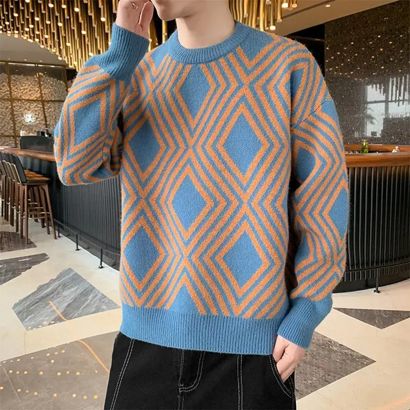 New Korean Loose Sweater Men Streetwear Autumn Winter Harajuku Fashion Mens Sweaters Knit Cashmere Pullovers D194
New Korean Loose Sweater Men Streetwear Autumn Winter Harajuku Fashion Mens Sweaters Knit Cashmere Pullovers D194