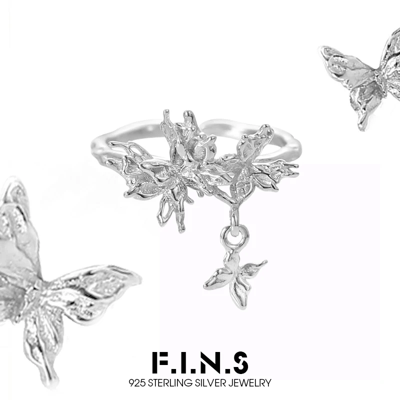 F.I.N.S оригинальное массивное серебряное кольцо из стерлингового серебра 925 пробы с дизайном бабочки, универсальное открытое регулируемое ювелирное изделие на указательный палец
F.I.N.S оригинальное массивное серебряное кольцо из стерлингового серебра 925 пробы с дизайном бабочки, универсальное открытое регулируемое ювелирное изделие на указательный палец