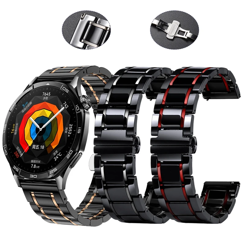 22mm Ceramic Band for Huawei Watch GT 5 4 46MM Tempreature Refining Ceramic Band Compatible with Huawei Watch3 Watch4 Ultimate
22mm Ceramic Band for Huawei Watch GT 5 4 46MM Tempreature Refining Ceramic Band Compatible with Huawei Watch3 Watch4 Ultimate