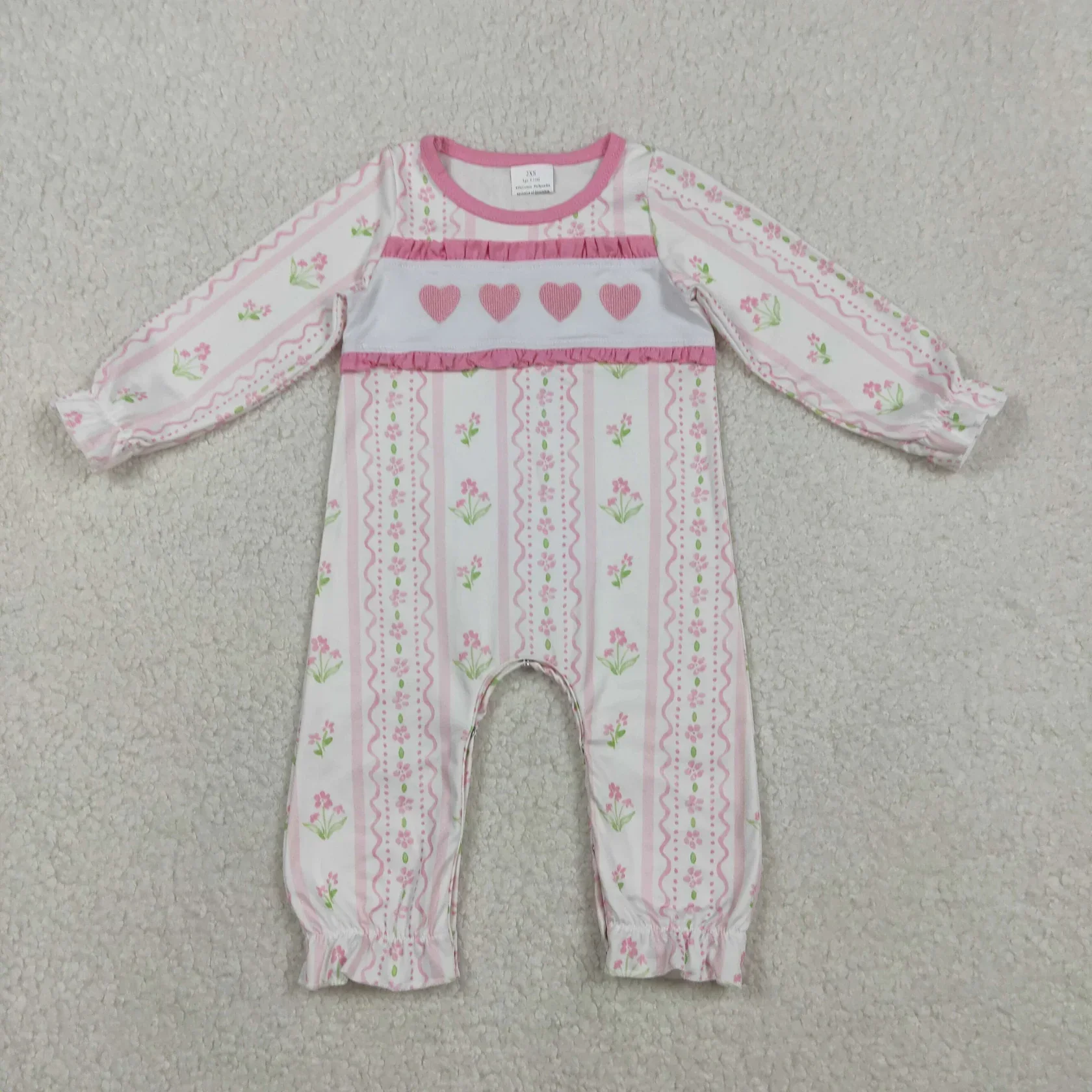 Wholesale Baby Girl Long Sleeves Toddler Newborn Bodysuit Infant Children Valentine Romper Kids Embroidery Hearts Flower Clothes
Wholesale Baby Girl Long Sleeves Toddler Newborn Bodysuit Infant Children Valentine Romper Kids Embroidery Hearts Flower Clothes