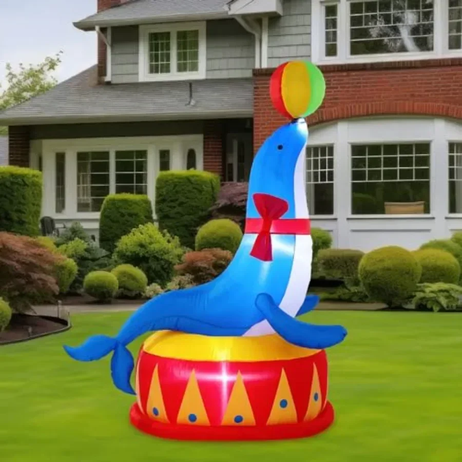 Outdoor indoor pool yard carnival theme birthday party inflatable seal decoration, PVC material, blue and white, quick inflatio
Outdoor indoor pool yard carnival theme birthday party inflatable seal decoration, PVC material, blue and white, quick inflatio
