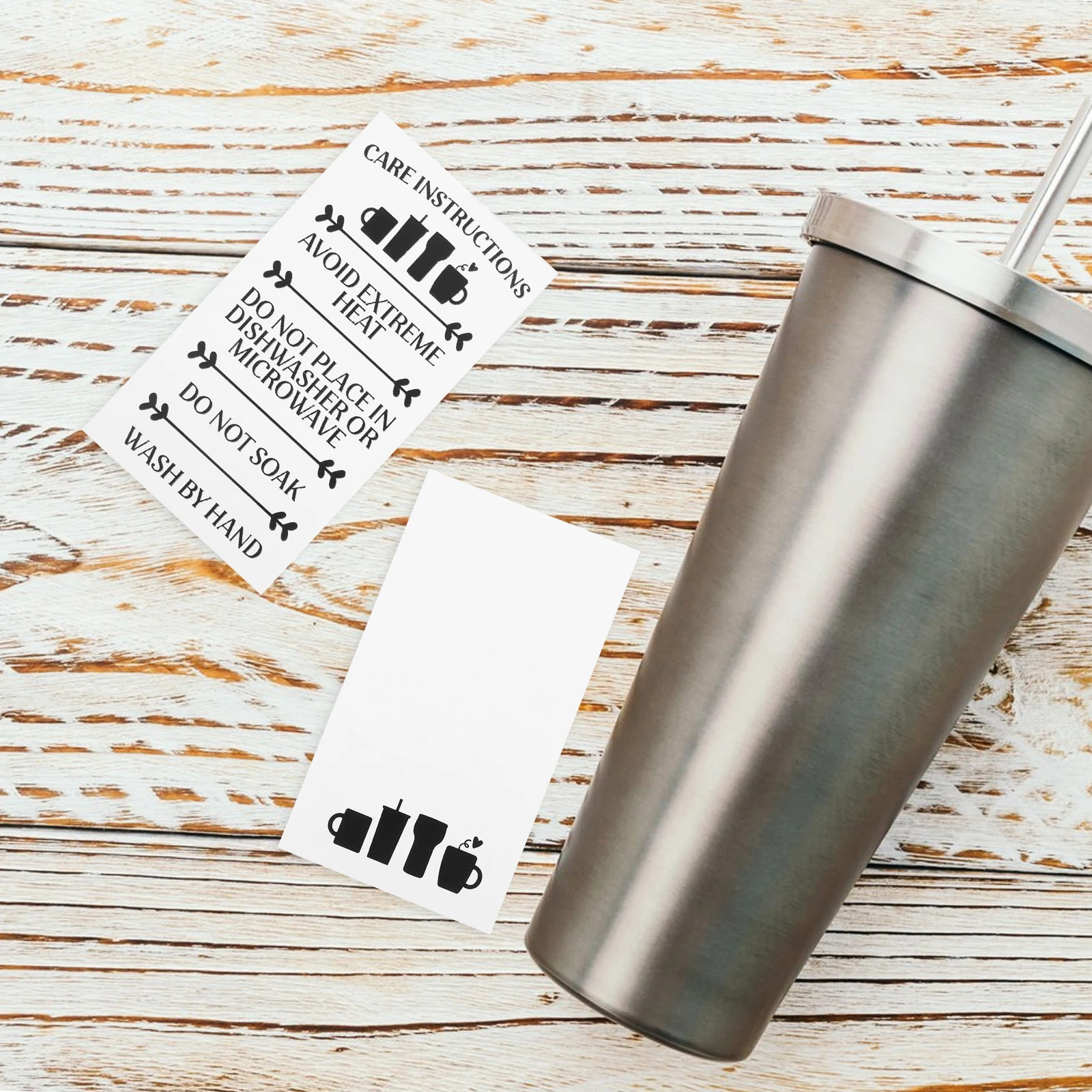 50pcs Straw Glass Cup Labels Cards 50x90mm Tumbler Instructions Small Business Supplies Practical Guide 
50pcs Straw Glass Cup Labels Cards 50x90mm Tumbler Instructions Small Business Supplies Practical Guide