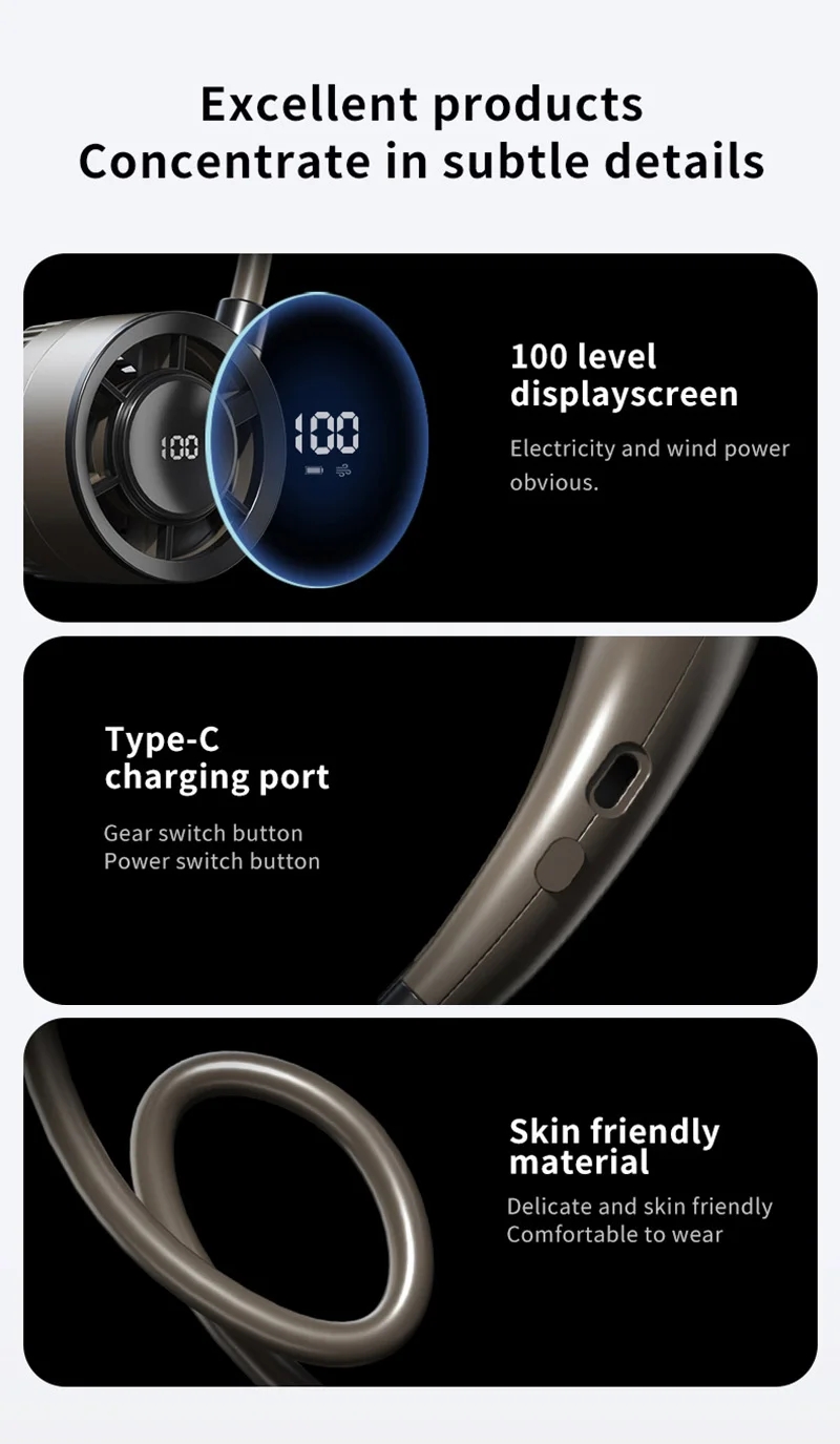 Lenovo Digital Display Wearable Neck Fan 5000mAh USB Rechargeable Portable Cooling Air Cooler For Outdoor Sports Daily Use New
Lenovo Digital Display Wearable Neck Fan 5000mAh USB Rechargeable Portable Cooling Air Cooler For Outdoor Sports Daily Use New