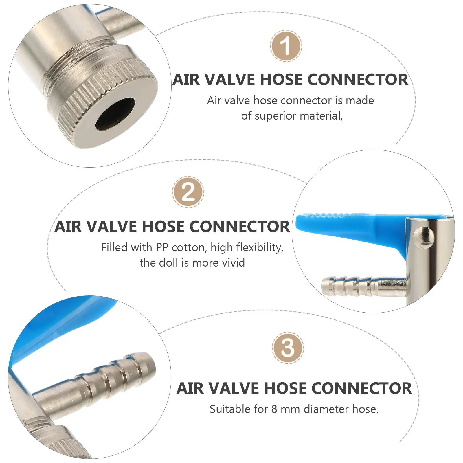 2Pcs 8mm Air Hose Connector Quick Inflator Tool for Cars Vehicles Motorcycles and Electric Bikes Air Hose Connector
2Pcs 8mm Air Hose Connector Quick Inflator Tool for Cars Vehicles Motorcycles and Electric Bikes Air Hose Connector