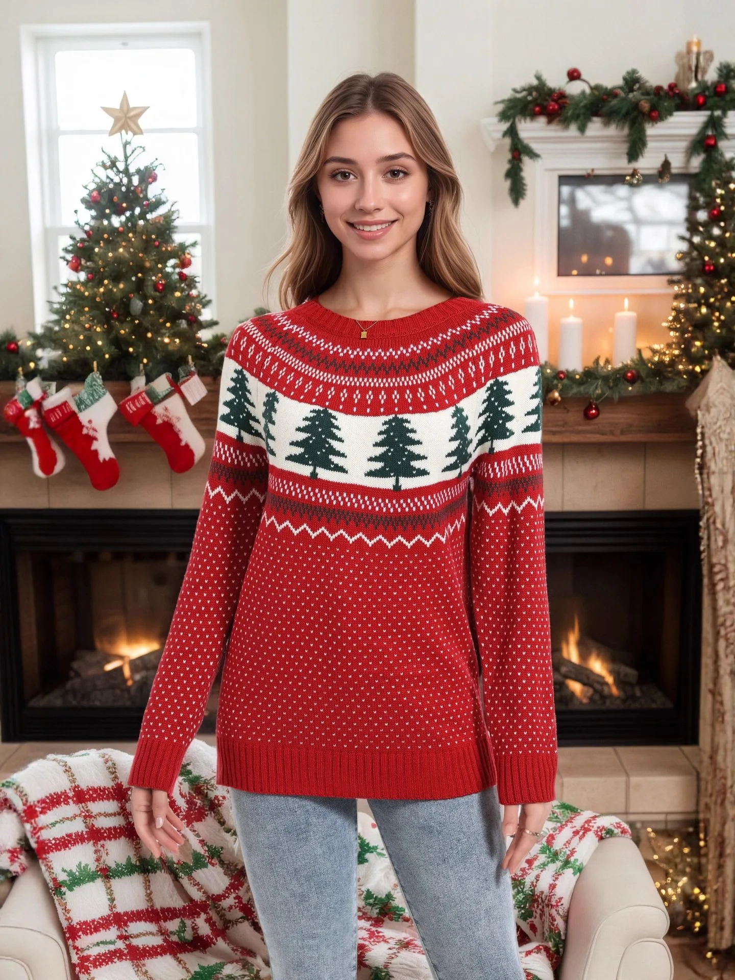 Christmas Sweater Relaxed Casual Oversized Pullover Festive Embroidered Evergreen Knitwear Stylish Comfortable Festive Top
Christmas Sweater Relaxed Casual Oversized Pullover Festive Embroidered Evergreen Knitwear Stylish Comfortable Festive Top