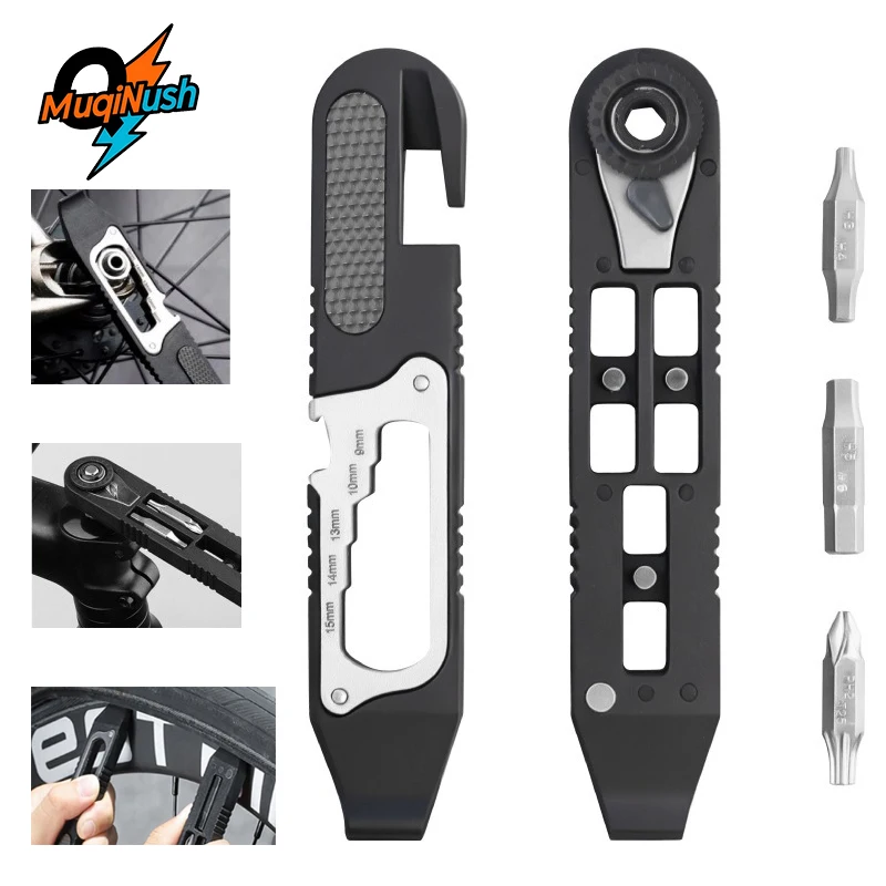 MuqiNush Multifunction Bike Repair Tool Combination Set,Portable Tire Pry Bars&Practical Bicycle Tire Repair Tools For Cycling
MuqiNush Multifunction Bike Repair Tool Combination Set,Portable Tire Pry Bars&Practical Bicycle Tire Repair Tools For Cycling