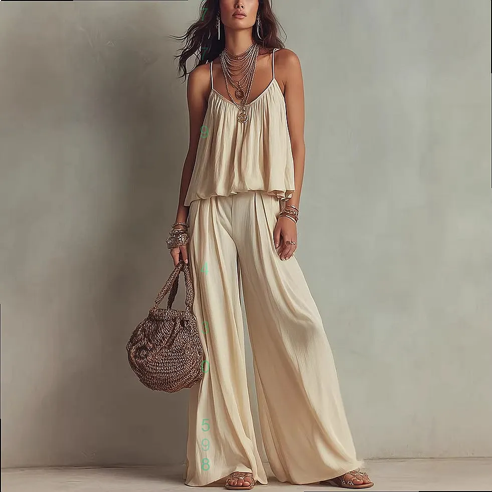 Summer French Square Neck Solid Camisole Top High Waist Wide Leg Pants Matching Set Jumpsuit Playsuit
Summer French Square Neck Solid Camisole Top High Waist Wide Leg Pants Matching Set Jumpsuit Playsuit