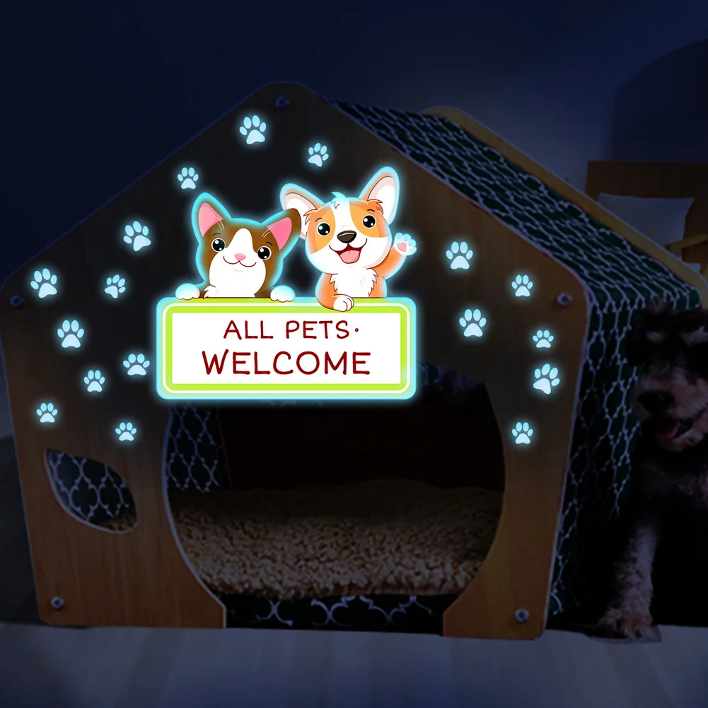 Cartoon Cute Puppy Luminous Wall Sticker Pet House Beautify Decoration Decals Room Background Decor Home Glow In The Dark Mural
Cartoon Cute Puppy Luminous Wall Sticker Pet House Beautify Decoration Decals Room Background Decor Home Glow In The Dark Mural