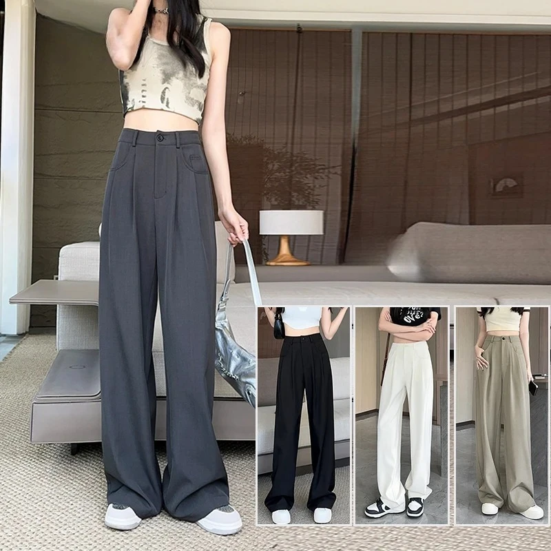 Korean Summer Fashion Women's Casual Cargo Pants Lyocell Fabric Ice Silk Thin Loose Versatile Straight Sunscreen Baggy Trousers
Korean Summer Fashion Women's Casual Cargo Pants Lyocell Fabric Ice Silk Thin Loose Versatile Straight Sunscreen Baggy Trousers
