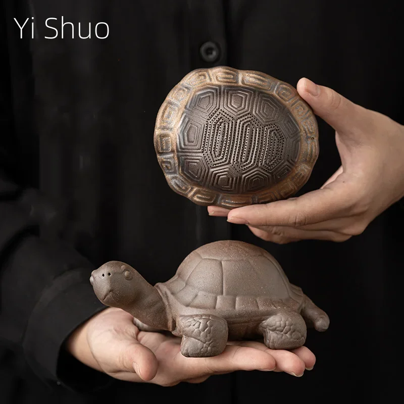Turtle Tea Strainer Japanese Gilding Iron Glaze All-Ceramic Integrated Turtle Filter Tea Partition Tea Separator Tea Accessories
Turtle Tea Strainer Japanese Gilding Iron Glaze All-Ceramic Integrated Turtle Filter Tea Partition Tea Separator Tea Accessories