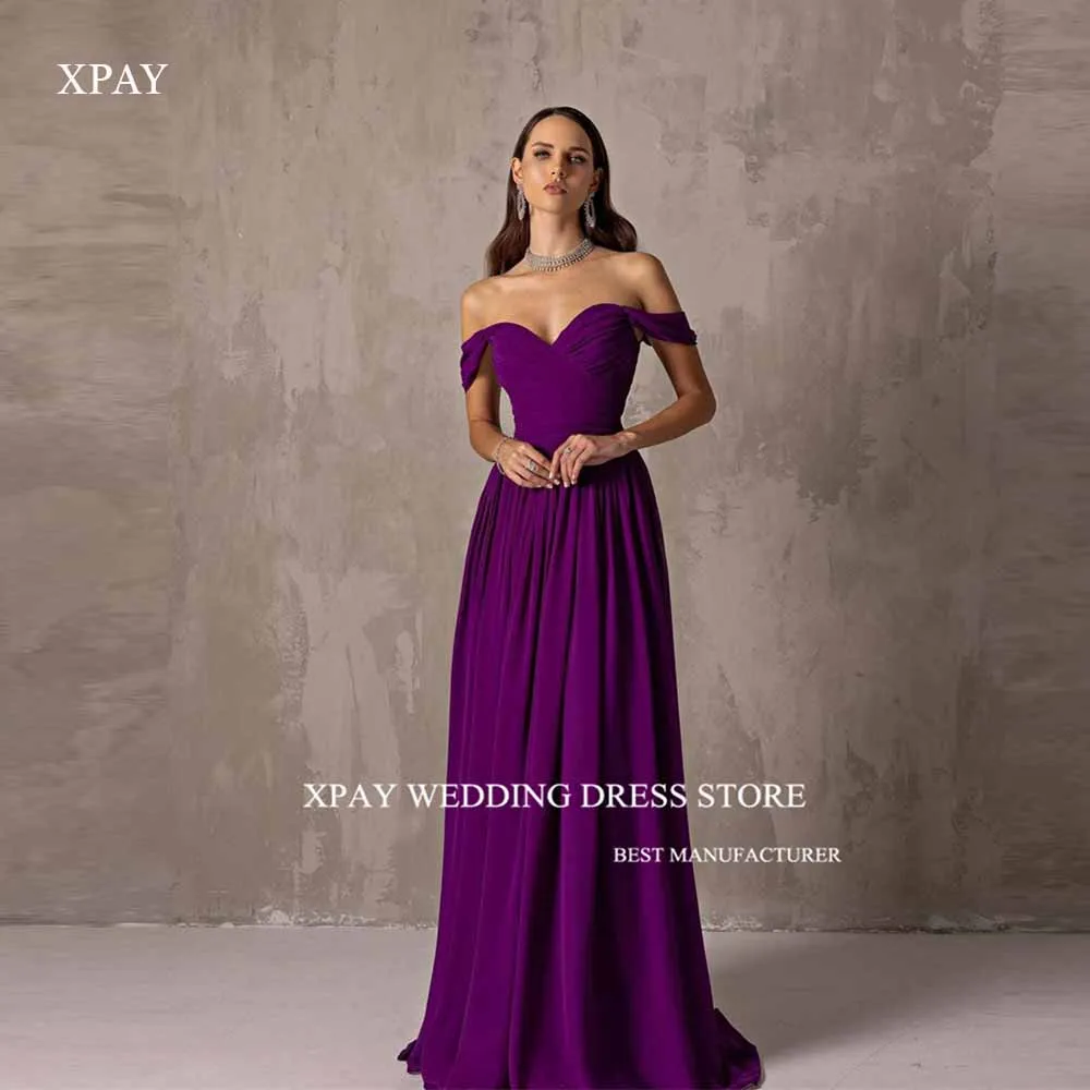 XPAY Sexy Off Shoulder Purple Long Evening Dresses Bridesmaid Dress Women Chiffon Prom Gowns Formal Party Dress Plus Size
XPAY Sexy Off Shoulder Purple Long Evening Dresses Bridesmaid Dress Women Chiffon Prom Gowns Formal Party Dress Plus Size
