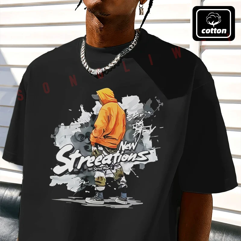 Men's Cotton T-Shirt Korean & Japanese Streetwear Graphic Moto Tshirt Men's Casual Short Sleeve Tee
Men's Cotton T-Shirt Korean & Japanese Streetwear Graphic Moto Tshirt Men's Casual Short Sleeve Tee