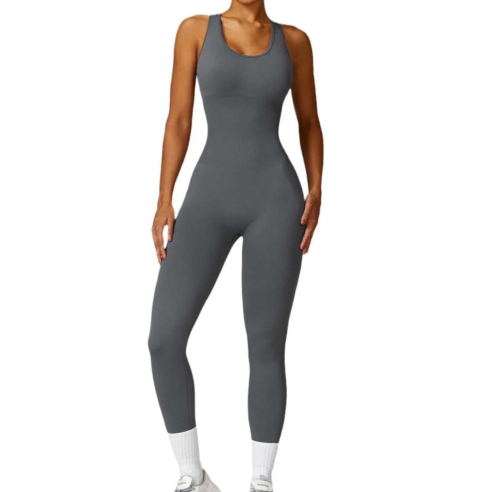 Women'S Sleeveless Tank Top Jumpsuits Solid Color Round Neck Hip Lift Slim Fit Sexy Jumpsuits Daily Fitness Leggings Jumpsuits
Women'S Sleeveless Tank Top Jumpsuits Solid Color Round Neck Hip Lift Slim Fit Sexy Jumpsuits Daily Fitness Leggings Jumpsuits