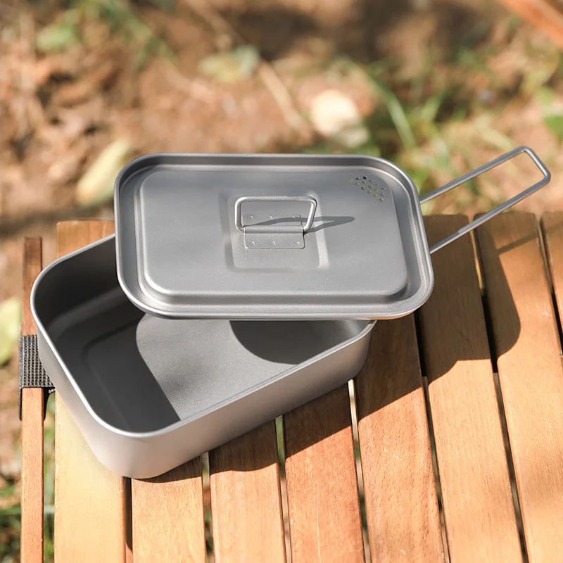 Camping Titanium Single Layer Lunch Box 800ml Ultralight Cookware Folding Handle Meal Box Food Container
Camping Titanium Single Layer Lunch Box 800ml Ultralight Cookware Folding Handle Meal Box Food Container