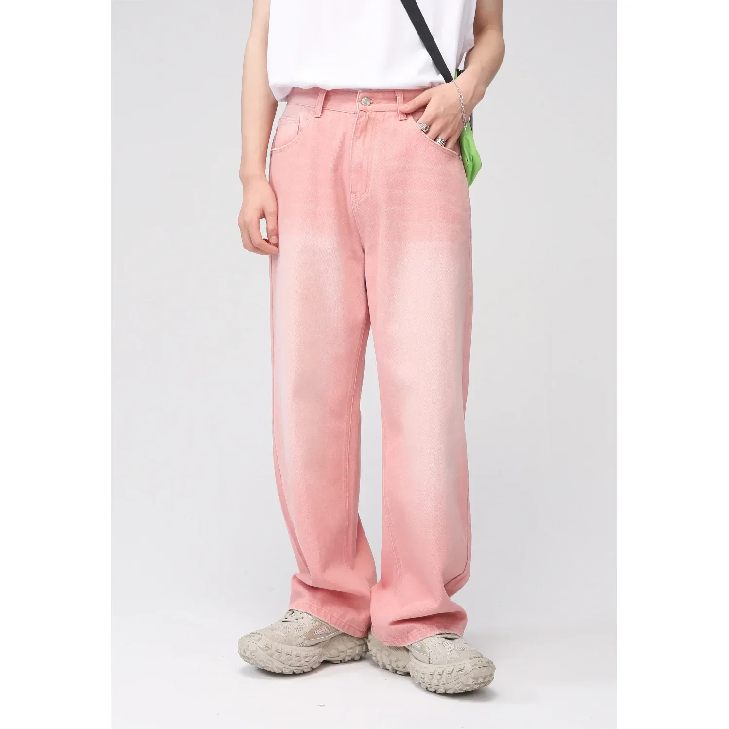 Solid Wide Leg Pant Male High Waist Straight Jeans Zipper Fly Flat Washed Spliced Denim Loose Pockets Distressed Jean Man 2024
Solid Wide Leg Pant Male High Waist Straight Jeans Zipper Fly Flat Washed Spliced Denim Loose Pockets Distressed Jean Man 2024
