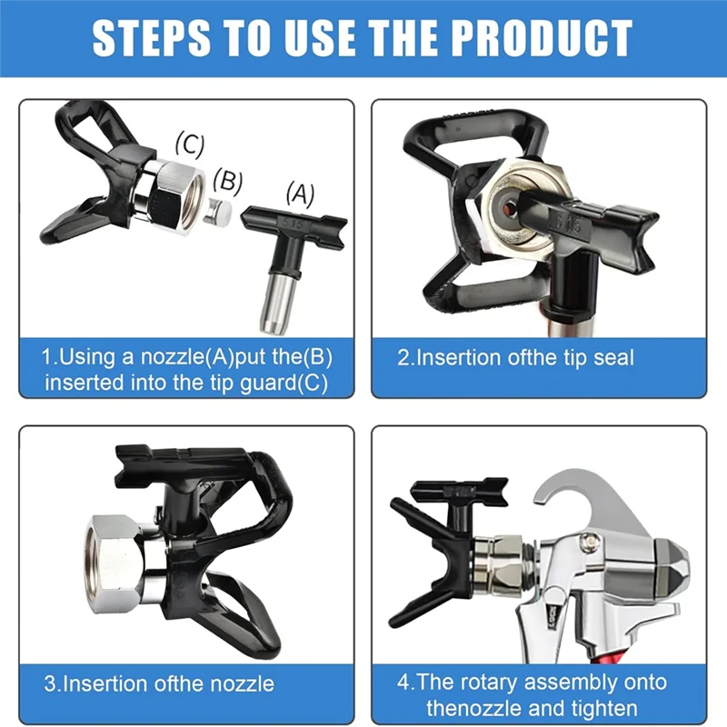 ABUG-Airless Paint 6 Airless Paint Double Sided Nozzles, 2 Nozzle Guards And6 Filters Forconstruction, Fence A
ABUG-Airless Paint 6 Airless Paint Double Sided Nozzles, 2 Nozzle Guards And6 Filters Forconstruction, Fence A