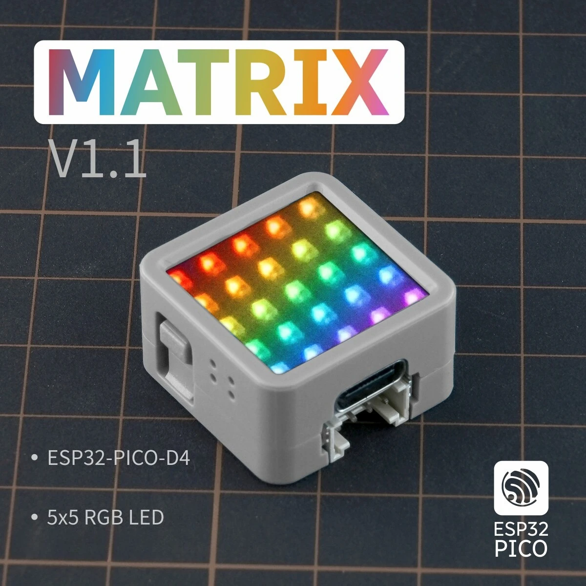 M5Stack Atom-Matrix v1.1 ESP32 Development Kit
M5Stack Atom-Matrix v1.1 ESP32 Development Kit
