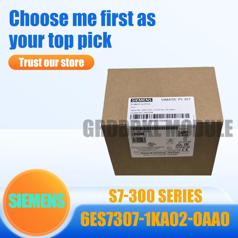 Brand New Original SIEMENS 6ES7307-1KA02-0AA0 S7-300 PS307 Power Supply Module
Brand New Original SIEMENS 6ES7307-1KA02-0AA0 S7-300 PS307 Power Supply Module