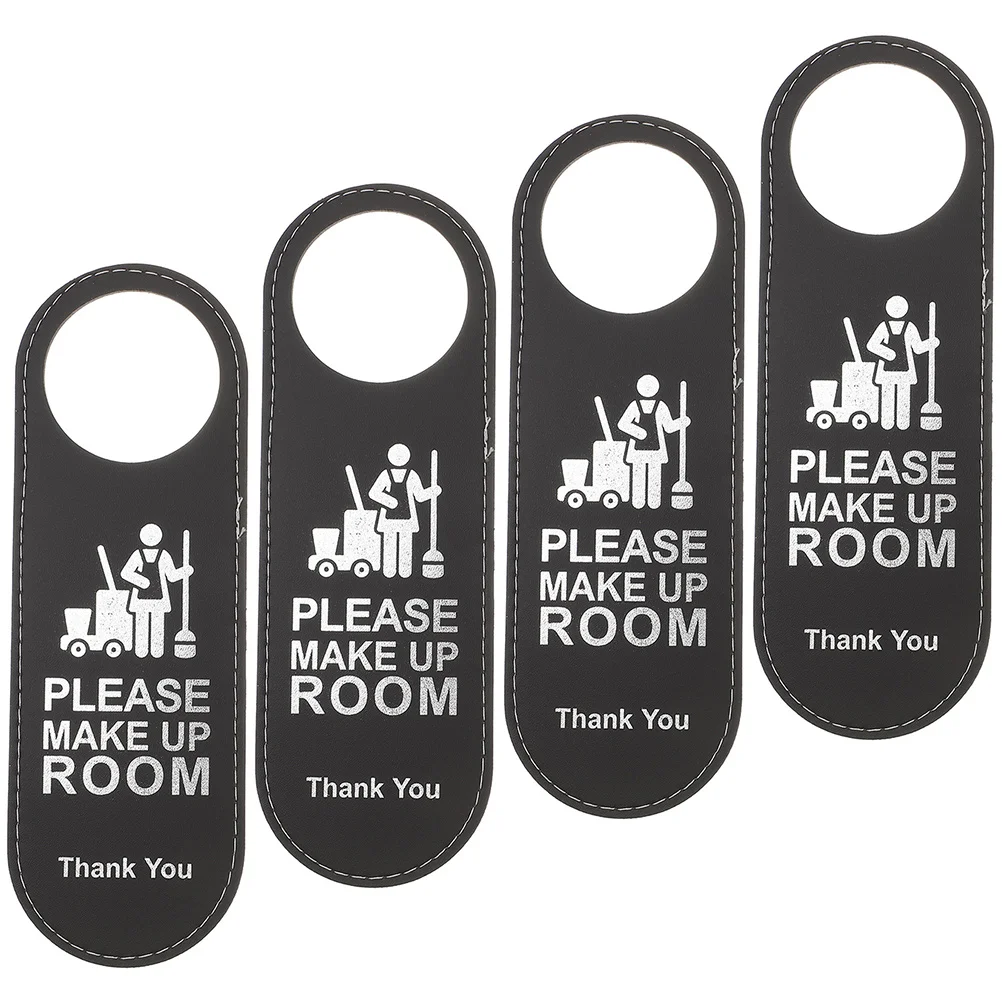 4Pcs Door Hanger Signs High Quality Material Double Sided Hotel Privacy Do Not Disturb Make Up Room Wear Resistant
4Pcs Door Hanger Signs High Quality Material Double Sided Hotel Privacy Do Not Disturb Make Up Room Wear Resistant