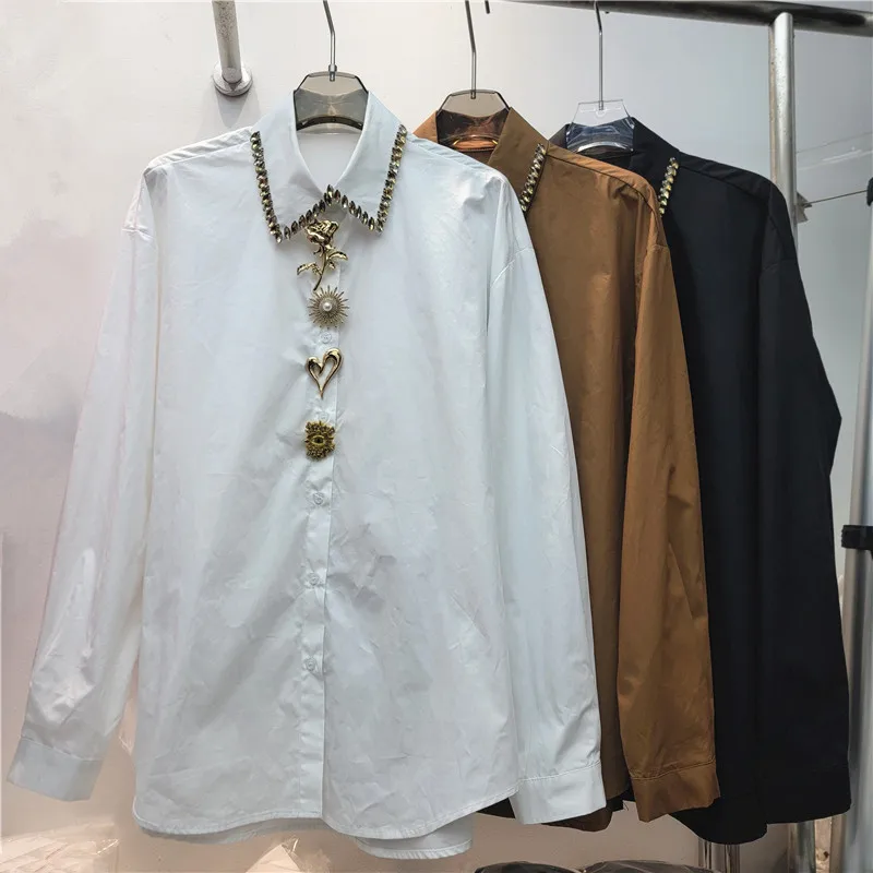 SuperAen женская рубашка с длинными рукавами, весна 2026, новый корейский стиль, дизайн, уникальные модные свободные повседневные рубашки с воротником с лацканами
SuperAen женская рубашка с длинными рукавами, весна 2026, новый корейский стиль, дизайн, уникальные модные свободные повседневные рубашки с воротником с лацканами