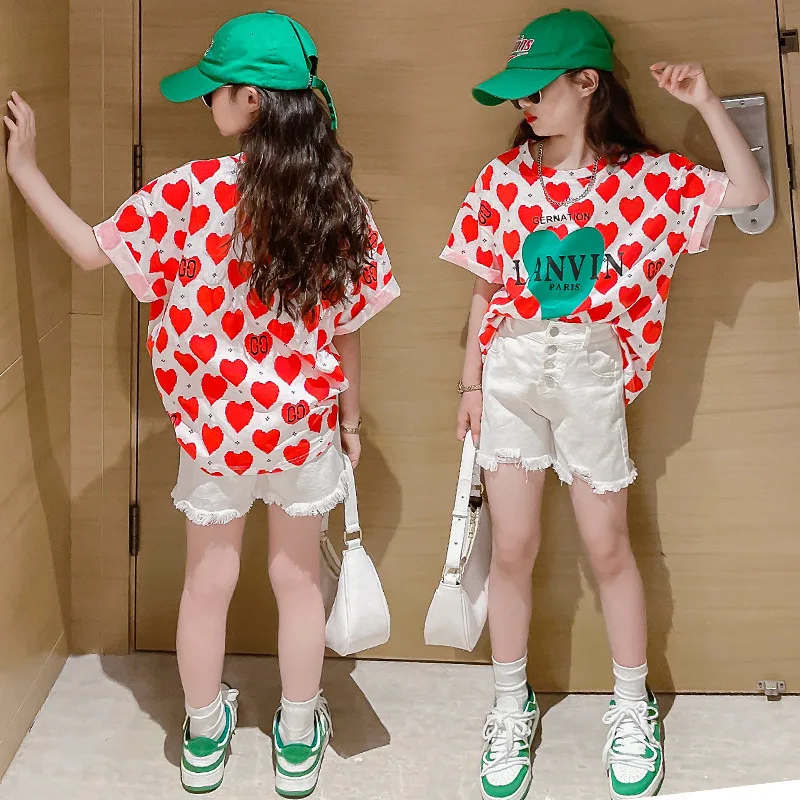 Girls Clothing Sets Summer Fashion Korean Style Top And Shorts Little Princess Suit 5-14 Years Kids Clothes
Girls Clothing Sets Summer Fashion Korean Style Top And Shorts Little Princess Suit 5-14 Years Kids Clothes