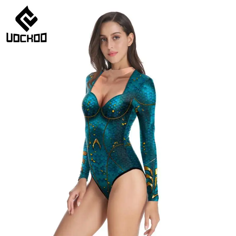 Mermaid Cosplay Bodysuit Superhero Costume Women Blue Swimsuit Carnival Party Suits Outdoor Sports Outfit Long Sleeves Clothes
Mermaid Cosplay Bodysuit Superhero Costume Women Blue Swimsuit Carnival Party Suits Outdoor Sports Outfit Long Sleeves Clothes