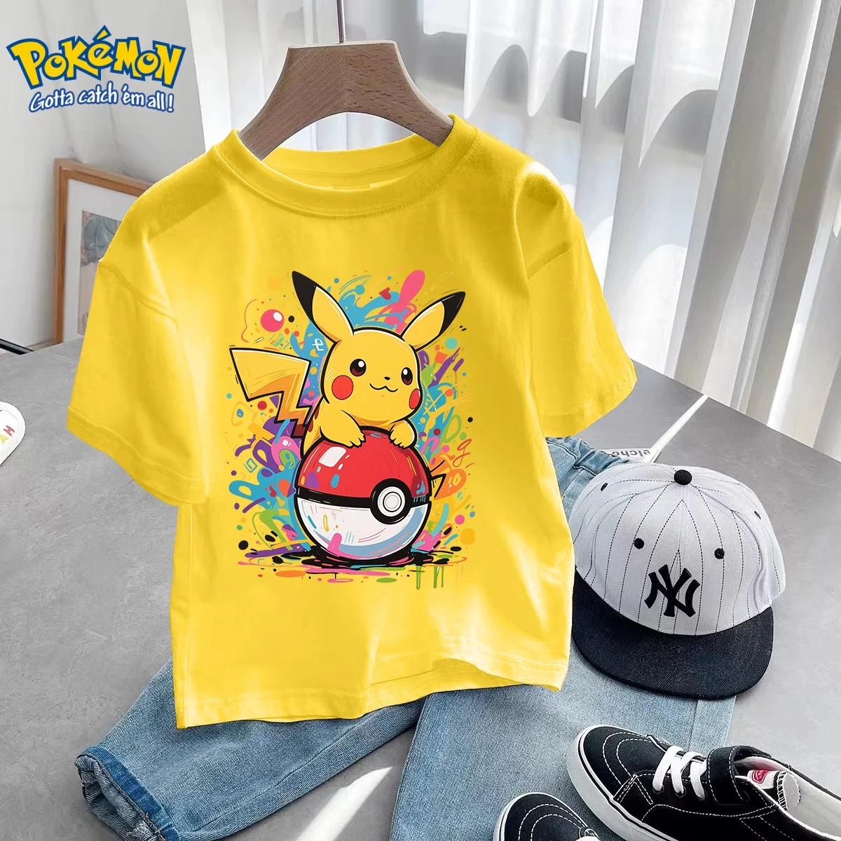 Anime Kids Pokemon T-shirts Cartoon Pikachu Gengar Printed Top Casual Boys Clothes Girls Shirt Birthday Gifts Fashion Teen Tops
Anime Kids Pokemon T-shirts Cartoon Pikachu Gengar Printed Top Casual Boys Clothes Girls Shirt Birthday Gifts Fashion Teen Tops