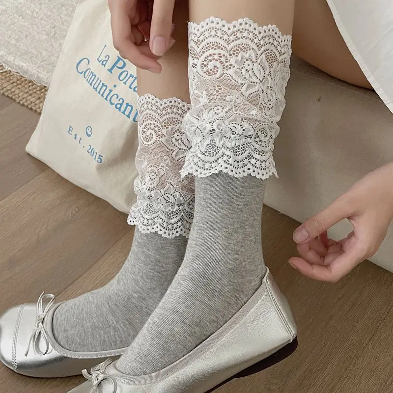 JK Sweet Girls Middle Tube Socks Балетный стиль Лолита Kawaii Кружевные носки с рюшами в японском стиле Однотонные черные, белые, серые носки
JK Sweet Girls Middle Tube Socks Балетный стиль Лолита Kawaii Кружевные носки с рюшами в японском стиле Однотонные черные, белые, серые носки
