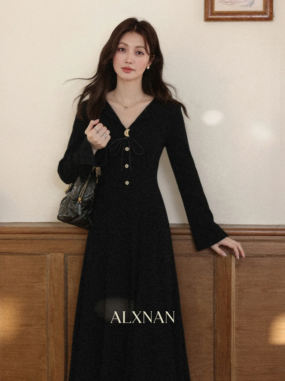 ALXNAN Women's Dress Black Long Sleeve Vintage Gothic Party Long Dress Casual High Waist Fall Elegant Female Clothing DYL663025
ALXNAN Women's Dress Black Long Sleeve Vintage Gothic Party Long Dress Casual High Waist Fall Elegant Female Clothing DYL663025