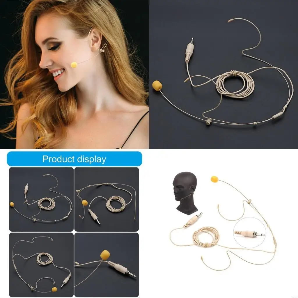 Headset Headworn Microphone with 3.5mm Screw Locking Plug for Wireless Bodypack A70D
Headset Headworn Microphone with 3.5mm Screw Locking Plug for Wireless Bodypack A70D