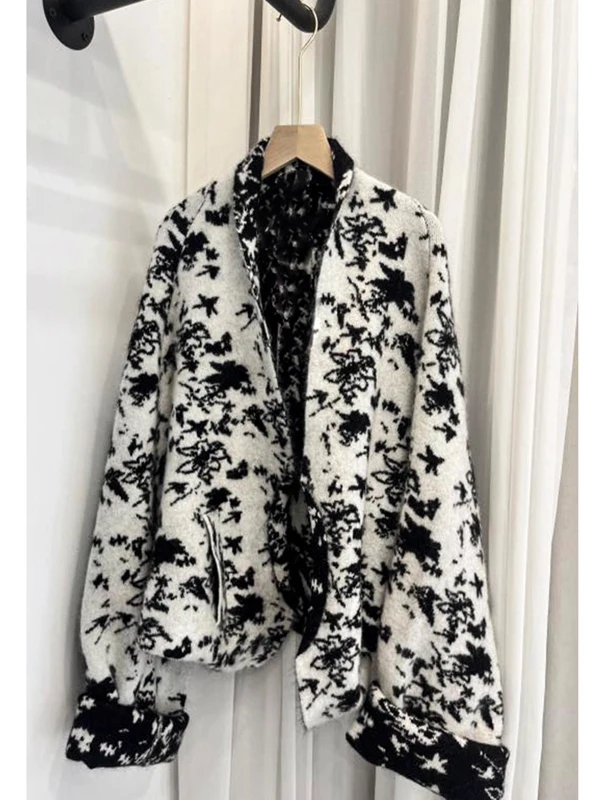 Sweet Cool Girl Sle Milk Cow Color Long Sve Drop oulder Cardigan Coat Korean Version Loose Fit Commute Warmth V-ne
Sweet Cool Girl Sle Milk Cow Color Long Sve Drop oulder Cardigan Coat Korean Version Loose Fit Commute Warmth V-ne