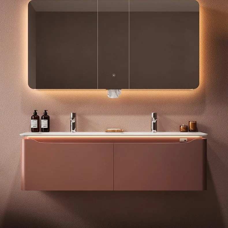 Bathroom Cabinet Integrated Basin Rock Slab Hot Bending Ceramic Seamless Light Luxury Italian Washing Table Double Basin Beauty
Bathroom Cabinet Integrated Basin Rock Slab Hot Bending Ceramic Seamless Light Luxury Italian Washing Table Double Basin Beauty