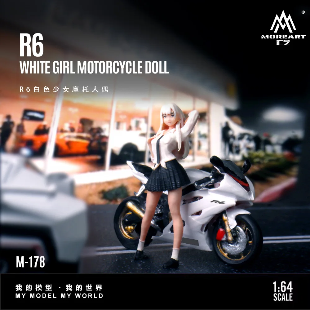 MoreArt 1:64 R6 Белая девушка Мотоцикл Красота Фигурка Смола Модель, Миниатюрное украшение сцены Подарок и дисплей
MoreArt 1:64 R6 Белая девушка Мотоцикл Красота Фигурка Смола Модель, Миниатюрное украшение сцены Подарок и дисплей