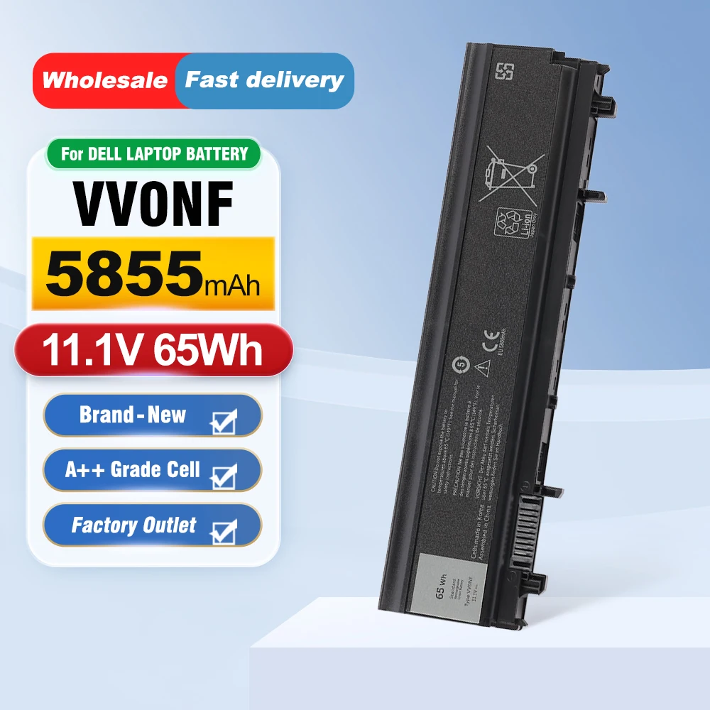ETESBAY VV0NF N5YH9 11.1V 65Wh 5800mAh 6-Cell Primary Notebook Battery For DELL Latitude E5440 , Latitude E5540 Laptops
ETESBAY VV0NF N5YH9 11.1V 65Wh 5800mAh 6-Cell Primary Notebook Battery For DELL Latitude E5440 , Latitude E5540 Laptops