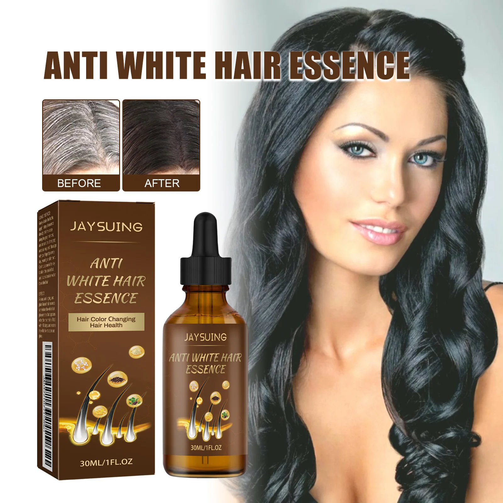 MOBAnti Сироватка для белых волос от серого до черного волос, восстанавливающая кожу головы, питающая сыворотка для лечения волос, против выпадения волос, восстановление цвета, для здоровья 
MOBAnti Сироватка для белых волос от серого до черного волос, восстанавливающая кожу головы, питающая сыворотка для лечения волос, против выпадения волос, восстановление цвета, для здоровья