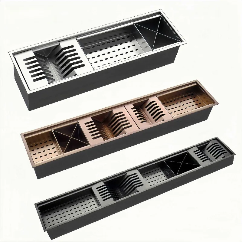 Stainless steel drain rack, multi-functional rectangular sink drain
Stainless steel drain rack, multi-functional rectangular sink drain