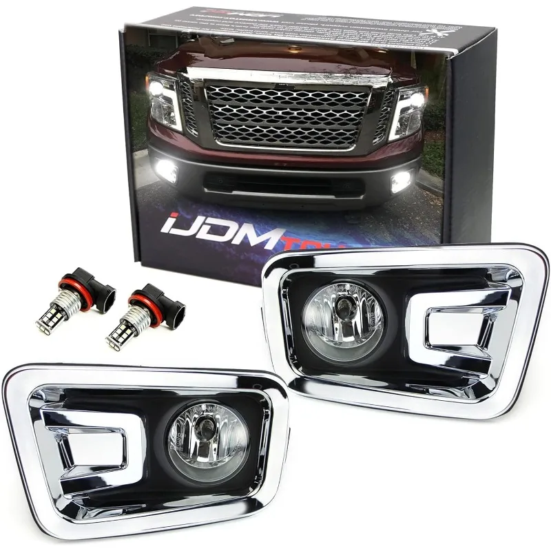 iJDMTOY Clear Lens Fog Lights Foglamp Kit with Xenon White 15-SMD LED Bulbs, Bezel Covers, On/Off Switch, Wiring Relay
iJDMTOY Clear Lens Fog Lights Foglamp Kit with Xenon White 15-SMD LED Bulbs, Bezel Covers, On/Off Switch, Wiring Relay
