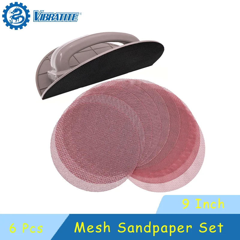 6 Pcs 9 Inch Mesh Sandpaper Set with Right Angle Semi-Circular Angle Sanding Tool for Polishing Wood Metal Plastic Drywall
6 Pcs 9 Inch Mesh Sandpaper Set with Right Angle Semi-Circular Angle Sanding Tool for Polishing Wood Metal Plastic Drywall