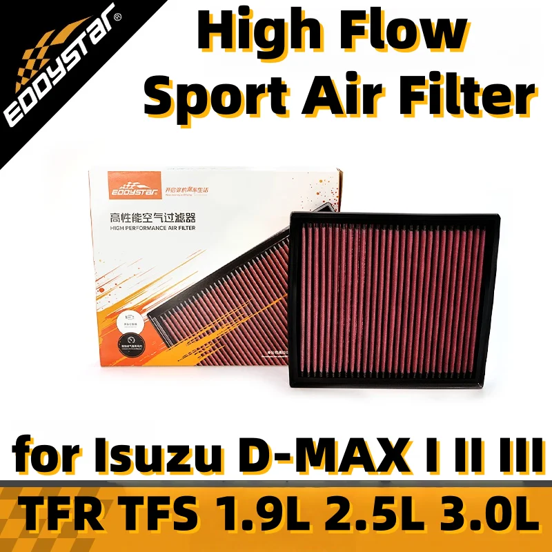 Спортивный воздушный фильтр с высоким расходом для Isuzu D-MAX I II III TFR TFS 1.9L 2.5L 3.0L Turbo Diesel 150 163 HP Моющиеся гоночные впускные фильтры
Спортивный воздушный фильтр с высоким расходом для Isuzu D-MAX I II III TFR TFS 1.9L 2.5L 3.0L Turbo Diesel 150 163 HP Моющиеся гоночные впускные фильтры